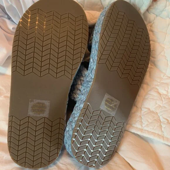 COPY - Naked Feet Santorini in blue raffia espadrille sandals nwot size 9 - Picture 6 of 6